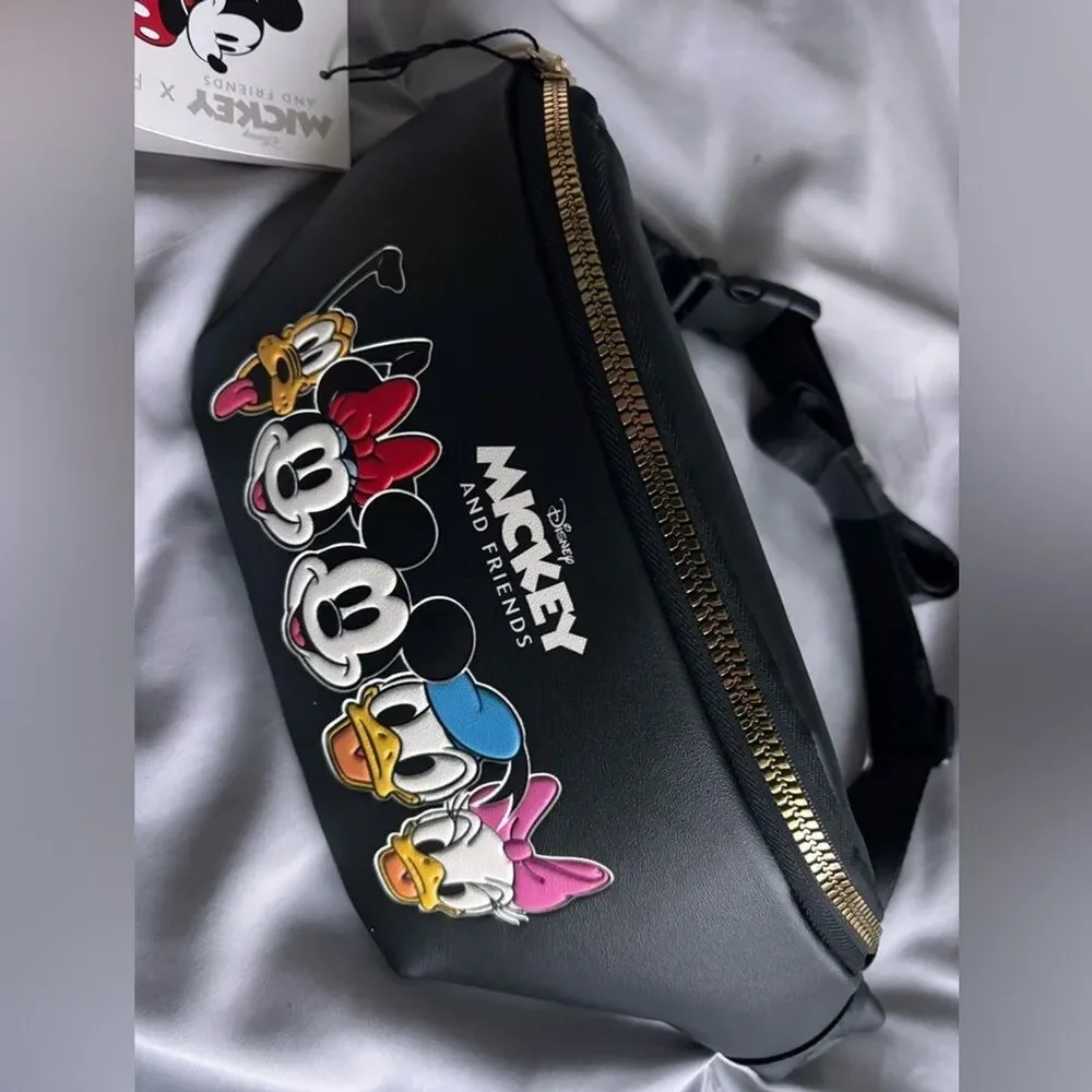 Disney Mickey & Friends Black Fanny Pack Belt Bag BRAND NEW NWT
